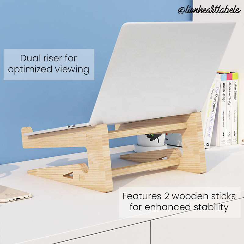 Adjustable wooden laptop deals table