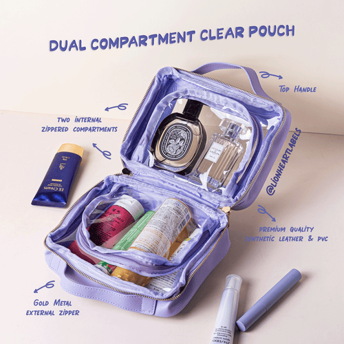 Dual Compartment Clear Case w/ Handle