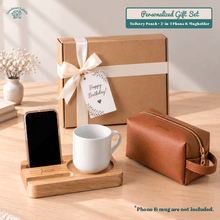 Personalized 2-in-1 Phone & Mug Holder & Toiletry Pouch Gift Set