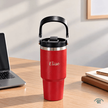 30 oz Tumbler with Straw & Handle
