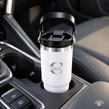 30 oz Tumbler with Straw & Handle