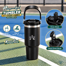 30 oz Tumbler with Straw & Handle