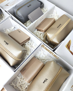Personalized Toiletry Pouch & Magnetic Card Case Gift Set