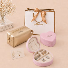 Personalized Toiletry Pouch Jewelry Box Gift Set