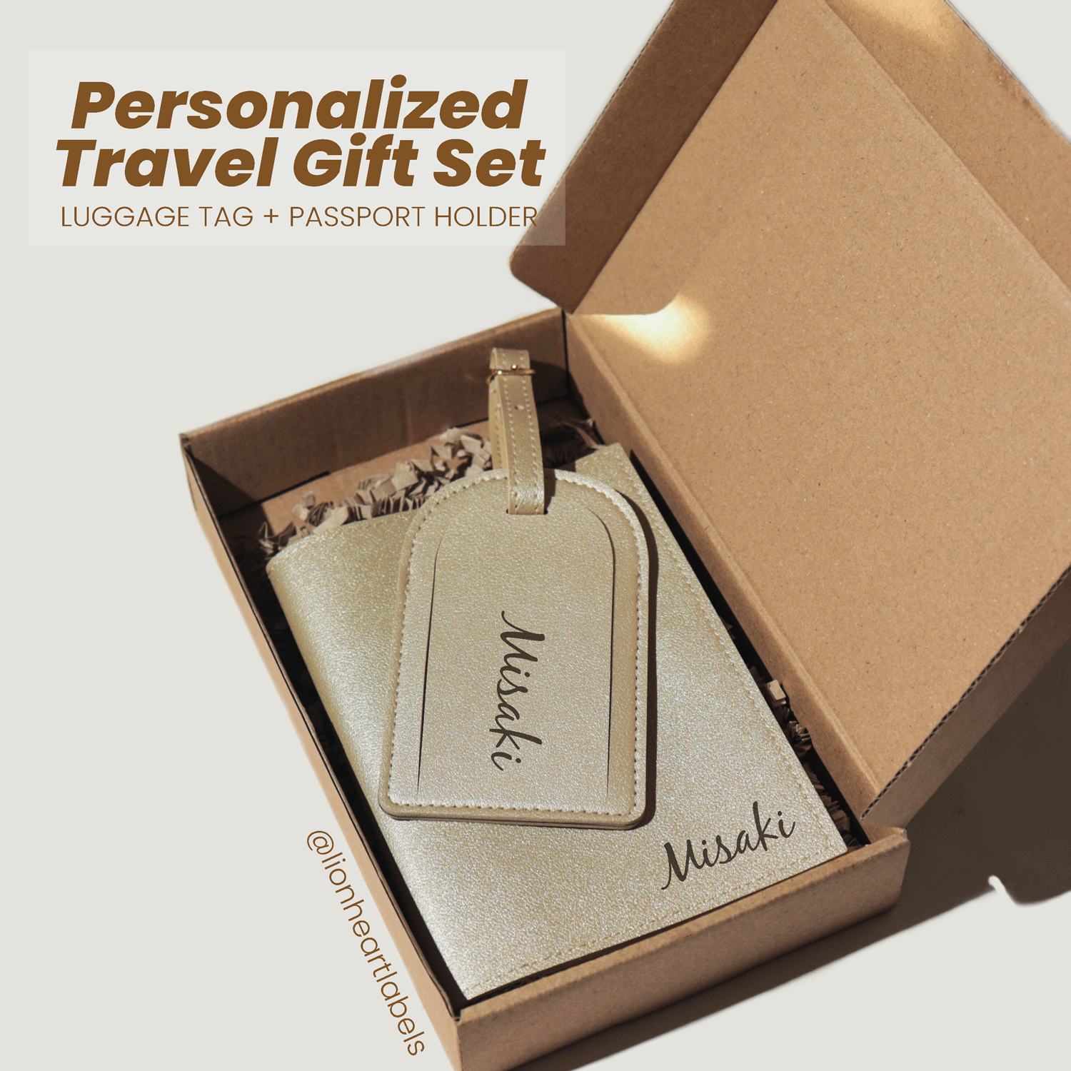 Luggage tag passport holder set on sale