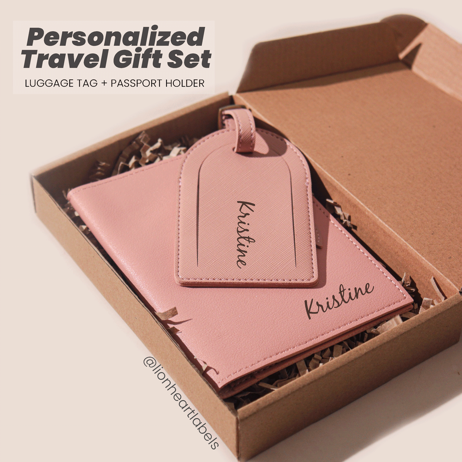 Travel Gift Box Passport Holder Luggage Tag Lionheart Labels