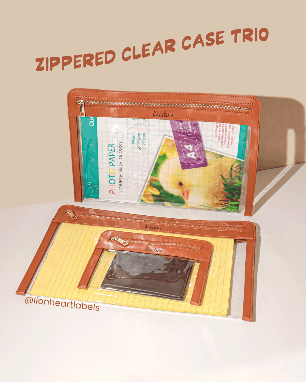 Zippered Clear Case Trio