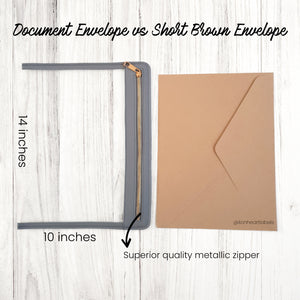 Zippered Document Envelope