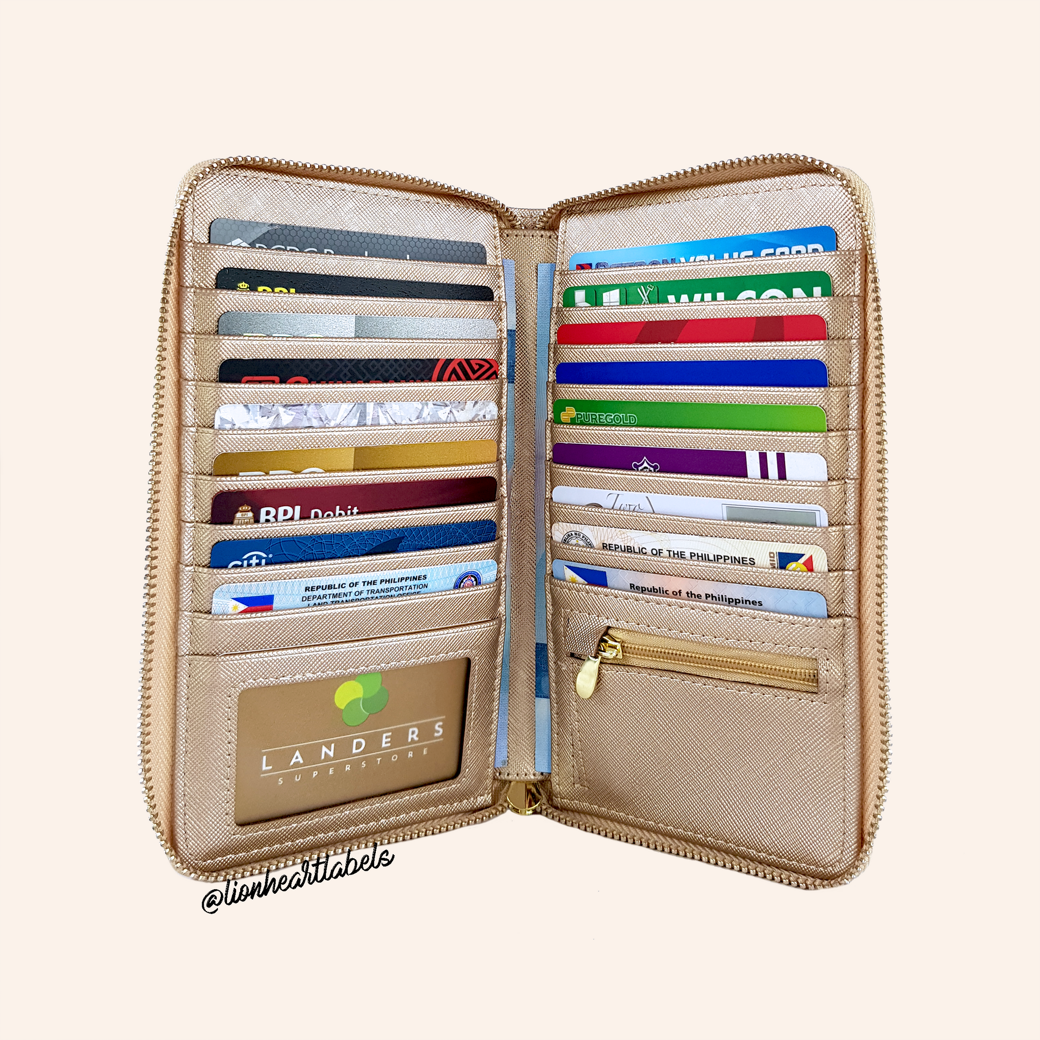 Zipper clearance card pouch