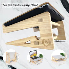 Two Tier Wooden Laptop Stand